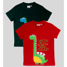 Boys Pack Of 2 Graphic Printed Round Neck T-shirts