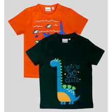 Boys Pack Of 2 Graphic Printed Round Neck T-shirts